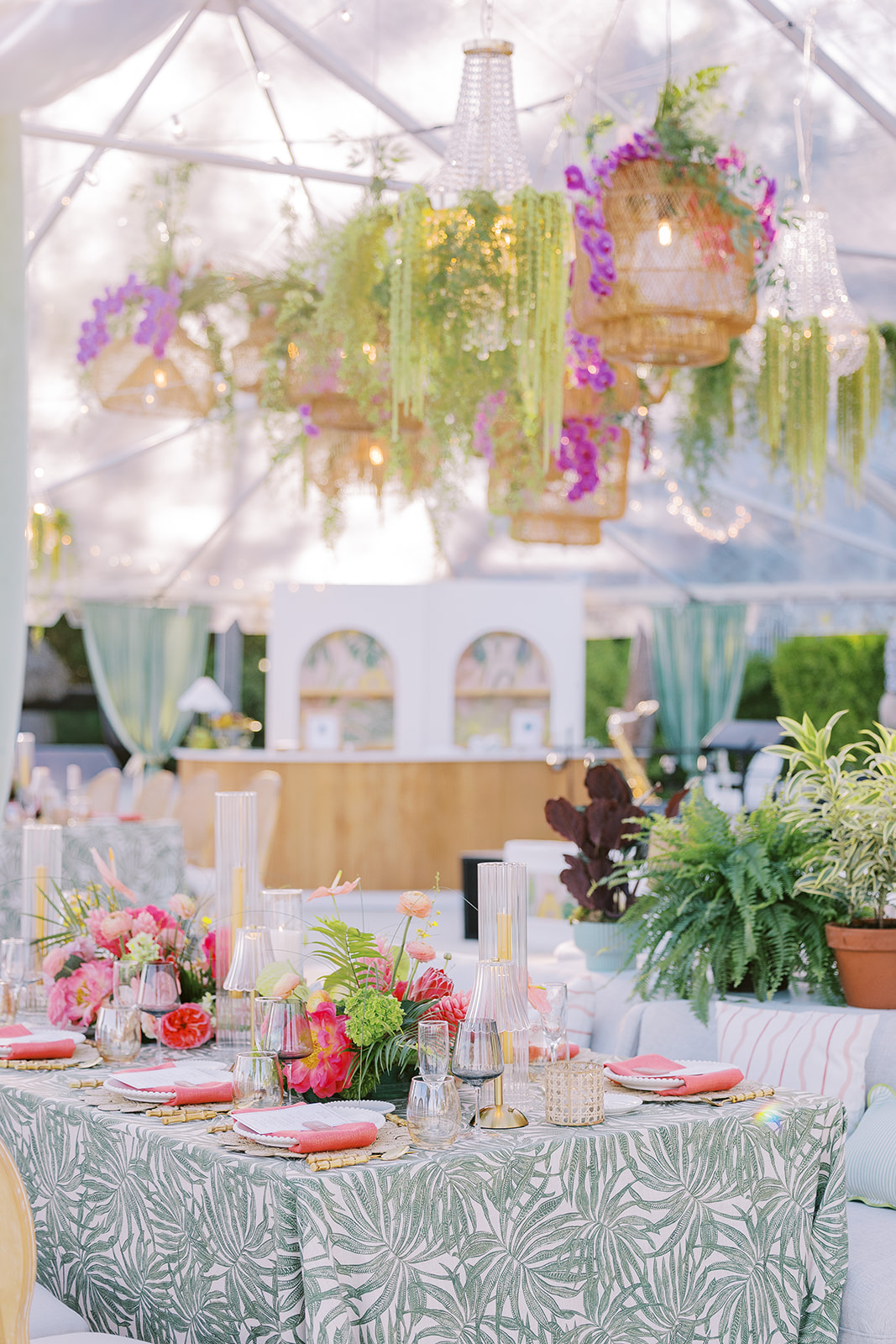 Tropical wedding reception at Cheeca Lodge on Islamorada